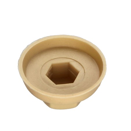 1 x Cap Hexagonal Head Polyethylene Ral1001/Beige for self-drilling or sheet metal screws Ø 4.8-5.5