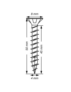 Spax T-STAR MORE Countersunk Head T20 Stainless Steel A2... 2
