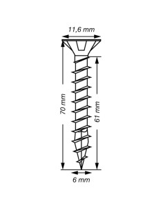 Spax T-STAR MORE Countersunk Head T30 Stainless Steel A2... 2