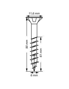 Spax T-STAR MORE Countersunk Head T30 Stainless Steel A2... 2