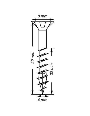 1 x Spax T-STAR MORE Countersunk Head T20...