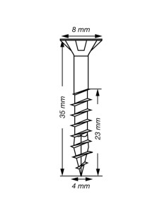 Spax T-STAR MORE Countersunk Head T20 Stainless Steel A2... 2