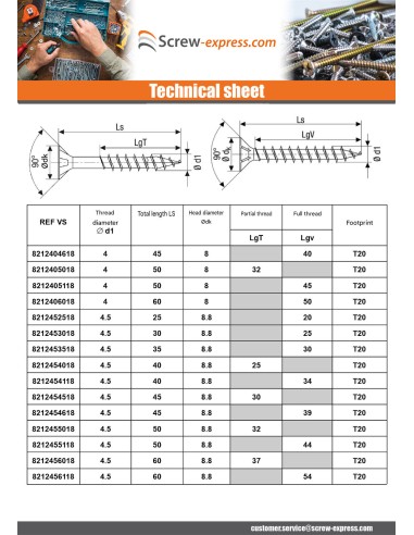 1 x Spax T-STAR MORE Countersunk Head T30...