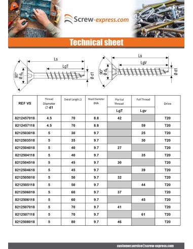 1 x Spax T-STAR MORE Countersunk Head T30...