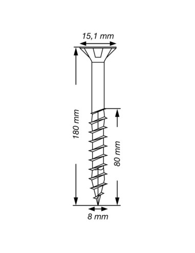 1 x Spax T-STAR MORE Countersunk Head T40...