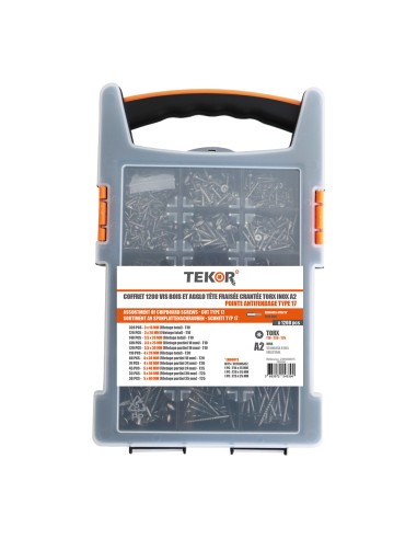 1 x Set of 1200 Chipboard Screw Tekor...