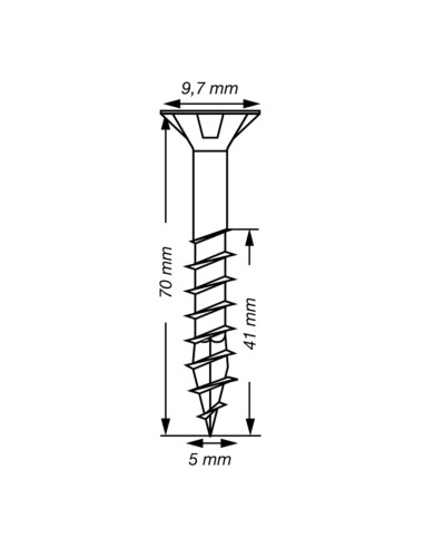 1 x Spax T-STAR MORE Countersunk Head T20...