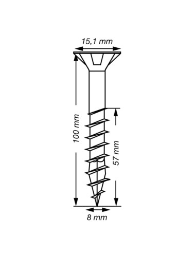 1 x Spax T-STAR MORE Countersunk Head T40...