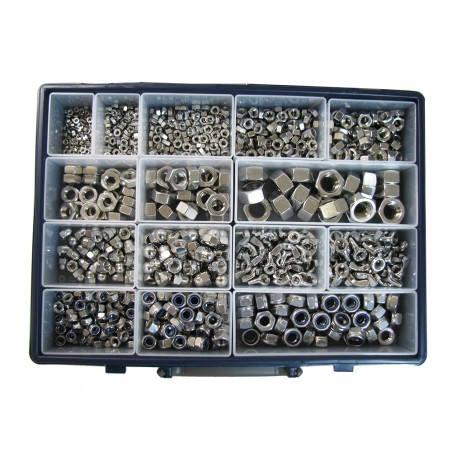 1 x Set of 1140 Hexagonal nut /BRAKE/ONE-EYED/EAR Stainless Steel A2