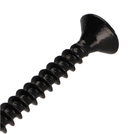 1 x Chipboard Screw Countersunk Head Pozi PZ2 4X45 Full Thread Black Zinc Plated