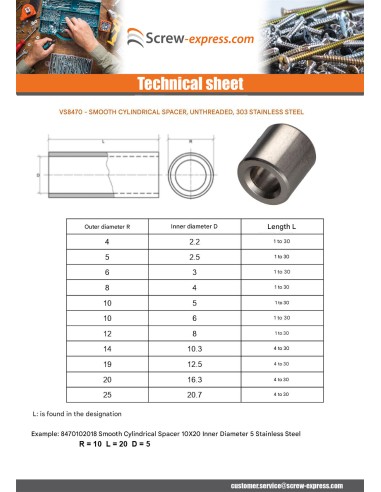 1 x Coupling Nut Cylindrical Smooth 12X18...