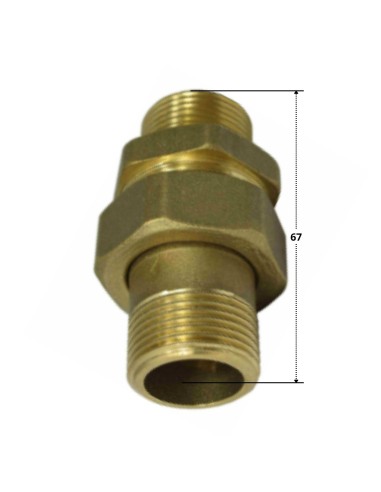 1 x Straight union fitting 20x27 (3/4") Male /...