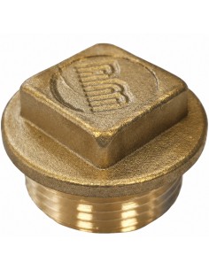 Male plug Figure 290 66x76 (2"1/2) Square Head Brass