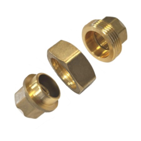 1 x Straight union fitting 40x49 (1"1/2) Female/Female Brass Figure 340