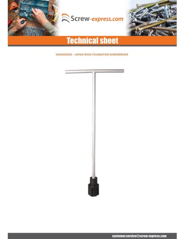 1 x Screwdriver for terrace foundation HAPAX ROCK