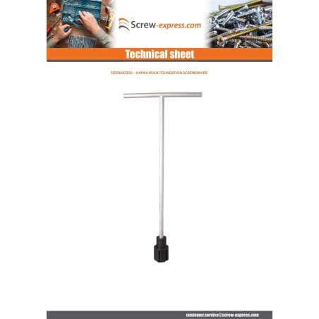 1 x Screwdriver for terrace foundation HAPAX ROCK