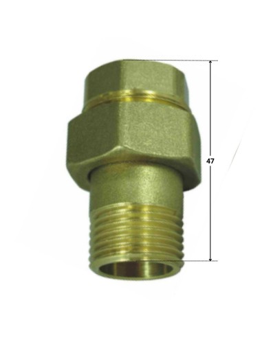 1 x Flat straight union fitting 15x21 (1/2")...