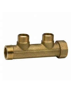 Manifold 2 exits 20x27 (3/4") Male/Female Brass for...
