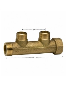 Manifold 2 exits 20x27 (3/4") Male/Female Brass for... 2