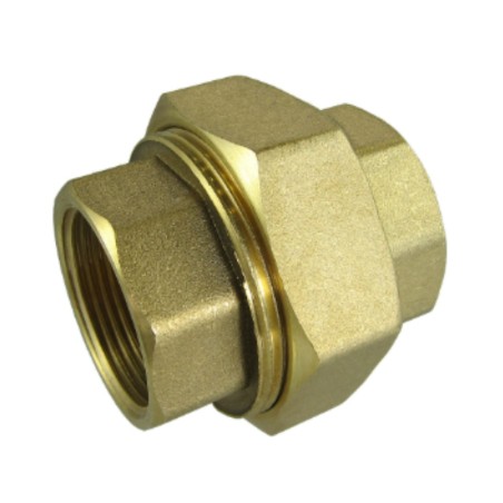 1 x Straight union fitting 15x21 (1/2") Female/Female Brass Figure 340