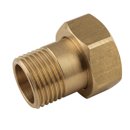1 x Flat union fitting Male/Female 15x21 (1/2") X 20x27 (3/4") Brass