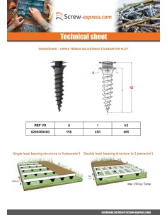 Adjustable foundation pad HAPAX TERRAX 450MM 2