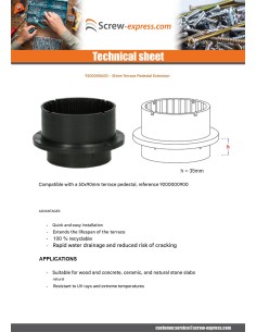Extension for pedestal terrace 35MM 2