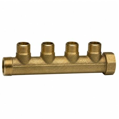 1 x Manifold 4 exits 26x34 (1") Male/Female Brass for sanitary plumbing