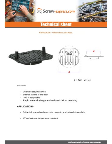1 x Head joist terrace 122