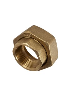Flat union fitting Female/Female 26x34 (1") X S1"1/2 Brass