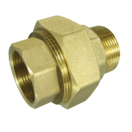 1 x Straight union fitting 33x42 (1"1/4) Male/Female Brass Figure 341
