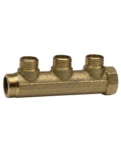 Manifold 3 exits 20x27 (3/4") Male/Female Brass for...