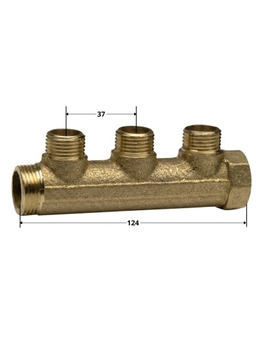 1 x Manifold 3 exits 20x27 (3/4") Male/Female...