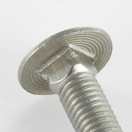 1 x Carriage Bolt Stainless Steel A2 M12X200 Partial Thread