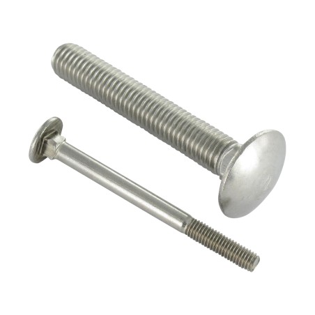 1 x Carriage Bolt Stainless Steel A2 M12X220 Partial Thread