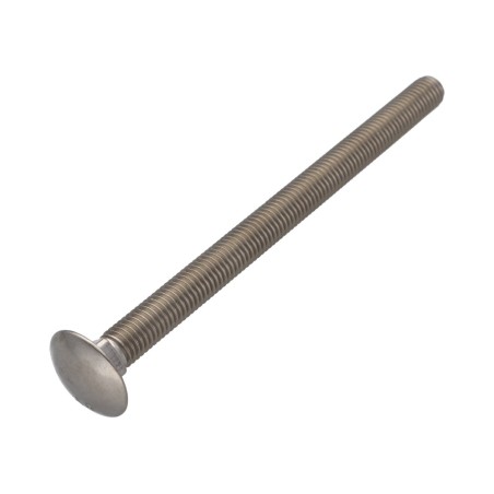 1 x Carriage Bolt Stainless Steel A2 M10X140 Partial Thread