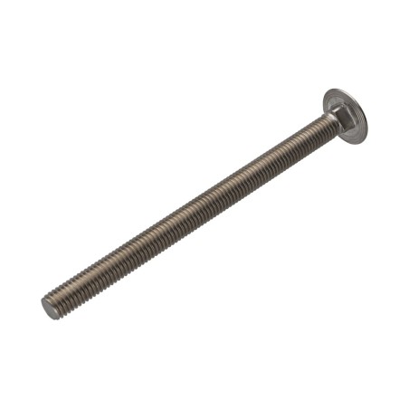 1 x Carriage Bolt Stainless Steel A2 M10X140 Partial Thread