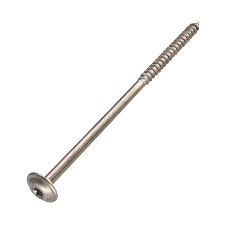 1 x Carpenter Screw Disc Head Stainless Steel A2 8X170 Thread Length: 80 T40 Head Diameter: 20