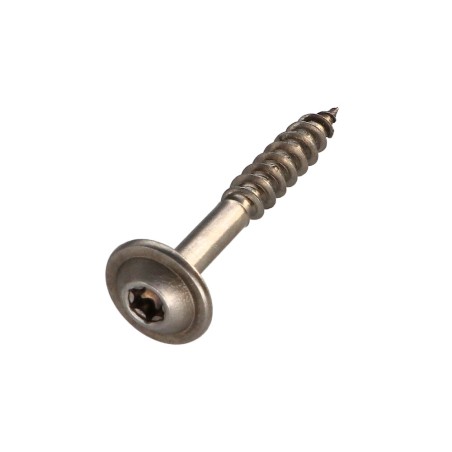1 x Carpenter Screw Disc Head Stainless Steel A2 10X60 Thread Length: 50 T40 Head Diameter: 25