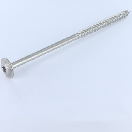 1 x Carpenter Screw Disc Head Stainless Steel A2 8X110 Thread Length: 80 T40 Head Diameter: 20