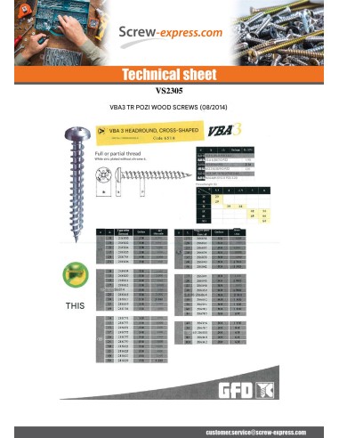 1 x Chipboard Screw Round Head Pozi 3.5X15...