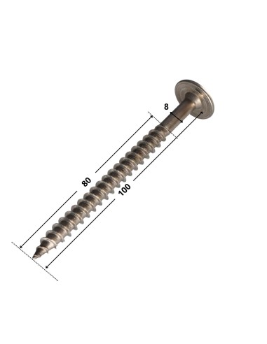 1 x Carpenter Screw Disc Head Stainless Steel...