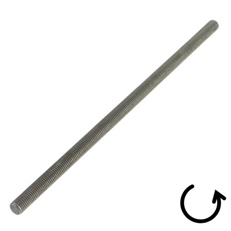1 x Threaded Rod M5 Length 1 Meter Pitch Left Steel
