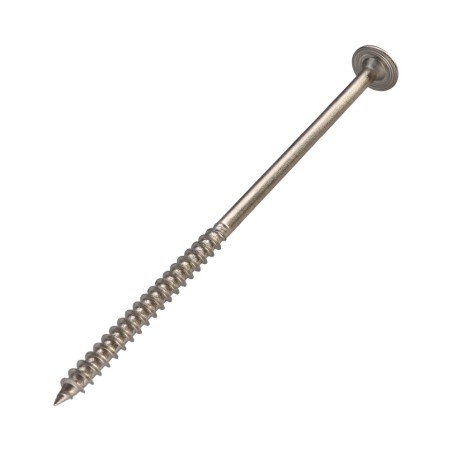 1 x Carpenter Screw Disc Head Stainless Steel A2 8X180 Thread Length: 80 T40 Head Diameter: 20