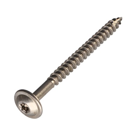 1 x Carpenter Screw Disc Head Stainless Steel A2 8X100 T40 Head Diameter: 20