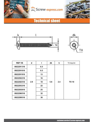 1 x Thread Rolling Screw Cylindrical Button...
