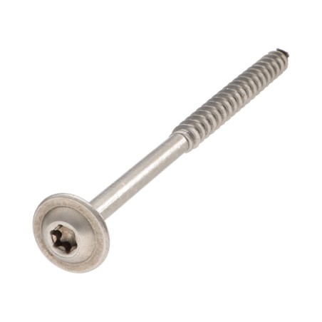 1 x Carpenter Screw Disc Head Stainless Steel A2 4.5X30 Thread Length: 18 T20 Head Diameter: 13