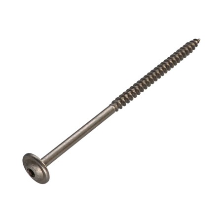 1 x Carpenter Screw Disc Head Stainless Steel A2 8X90 Thread Length: 80 T40 Head Diameter: 20