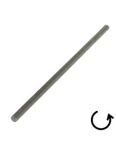 Threaded Rod M24 Length 1 Meter Pitch Left Steel