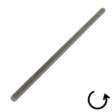1 x Threaded Rod M24 Length 1 Meter Pitch Left Steel